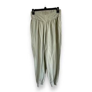 Ban Jara Womens Pants Sz S Mint Green Linen Joggers‎
